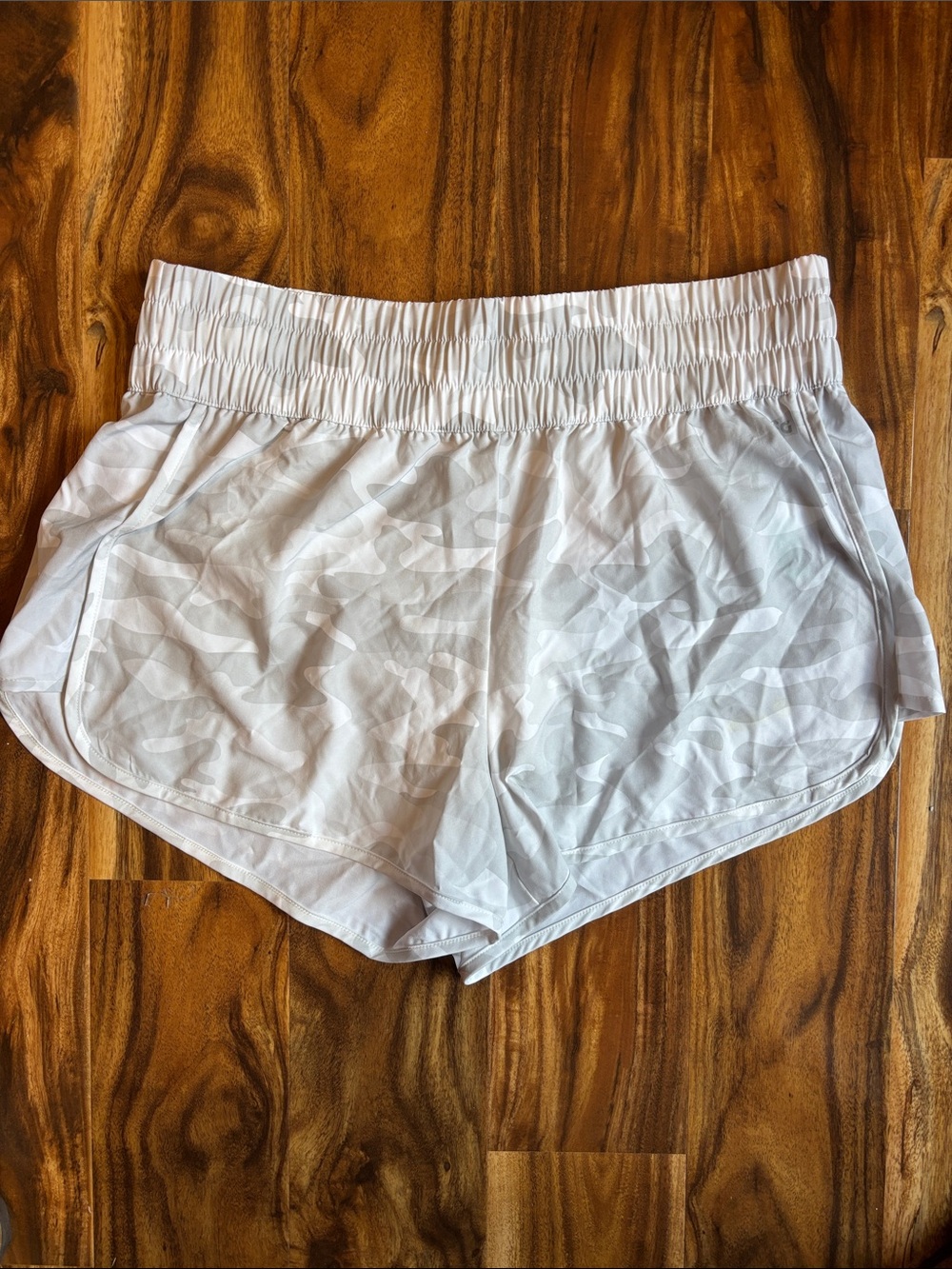 DSG White Camo Print Women's Athletic Shorts
